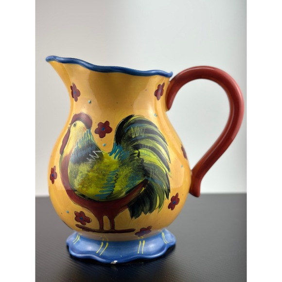Certified International Susan Winget Rooster Pitcher Decorative‎ Farmhouse - Picture 2 of 13